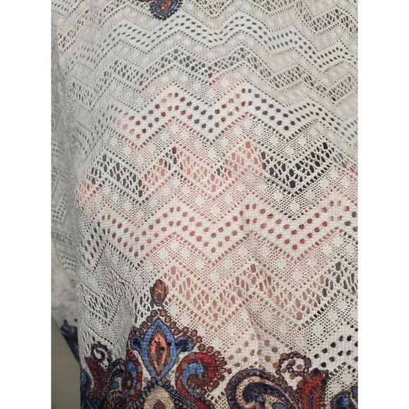 Alfred Dunner Woman Studded Paisley Lace Back Knit Tunic Size 1X - Picture 6 of 7